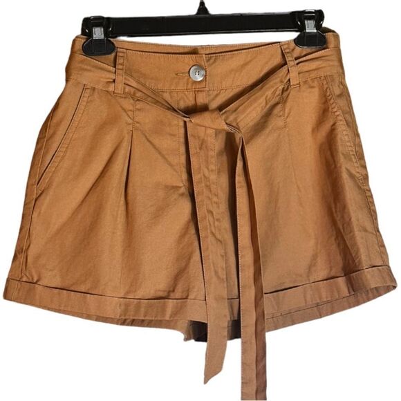 Forever 21 Brown Cotton Shorts With Belt Size Small ▪️📦 - Picture 1 of 7